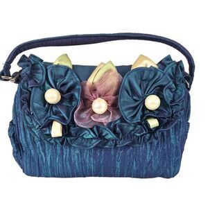 VINTAGE Emile Bernat Iridescent Crinkle Satin Evening Bag
